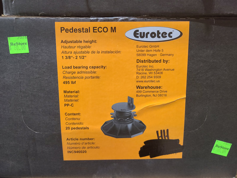 Eurotec Pedestal ECO M Adjustable Deck Support