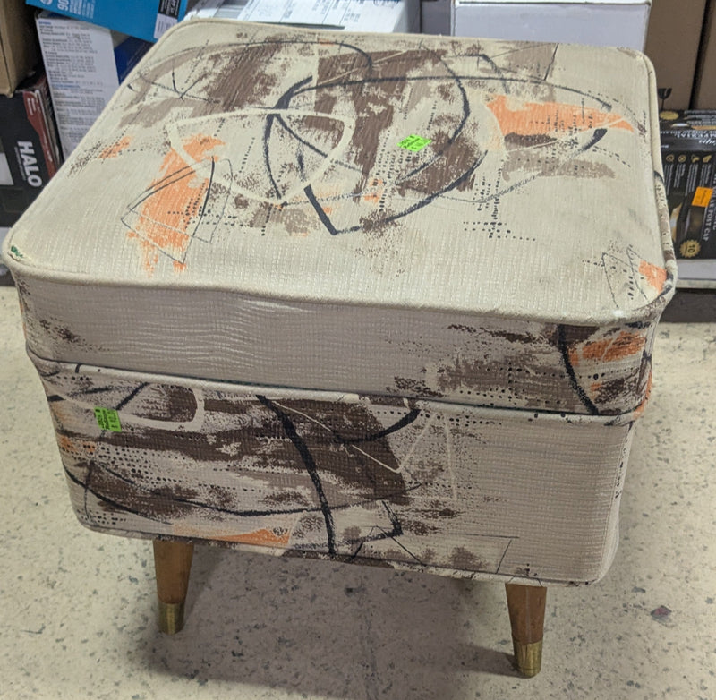 Midcentury Sewing Box Footstool