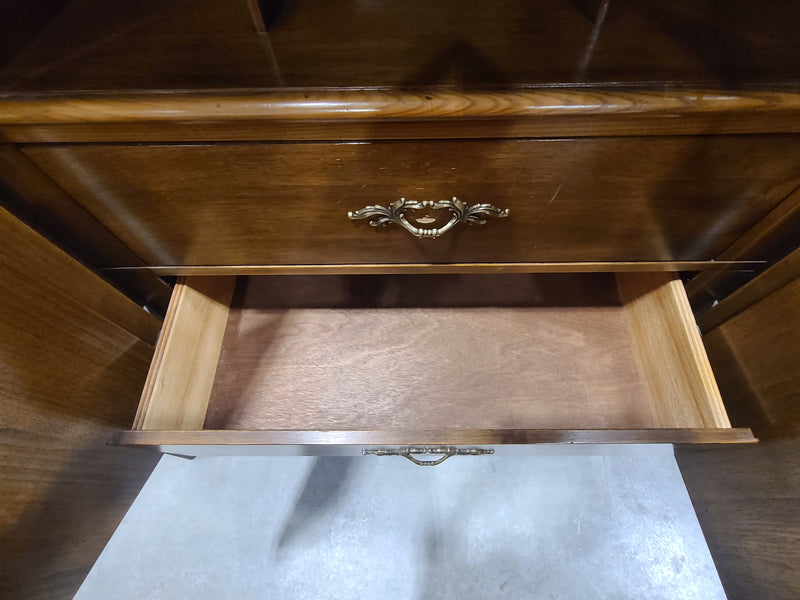 Vintage French Provincial Solid Wood Gentleman's Chest Armoire