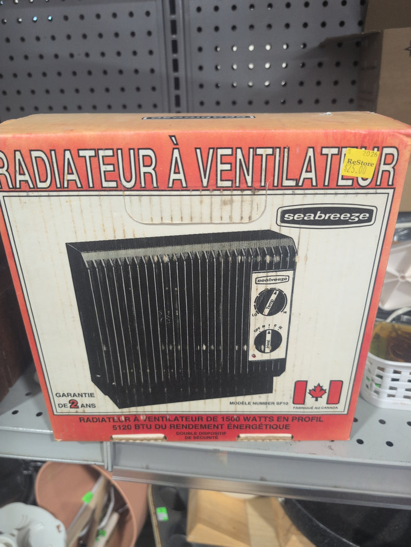Seabreeze 1500 Watt Slim Profile Heater Fan