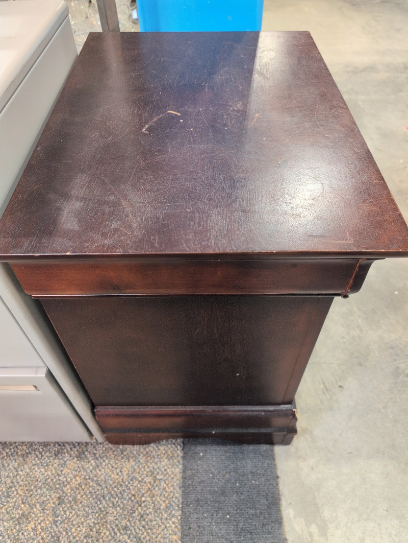 2 Drawer Reddish-Brown Nightstand