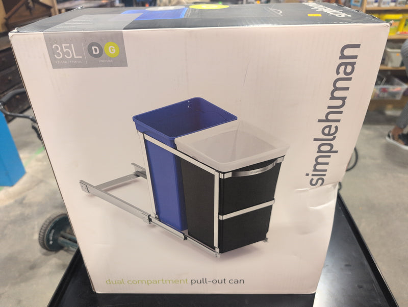 Simplehuman Dual Compartment Pull Out Garbage and Recycling Can