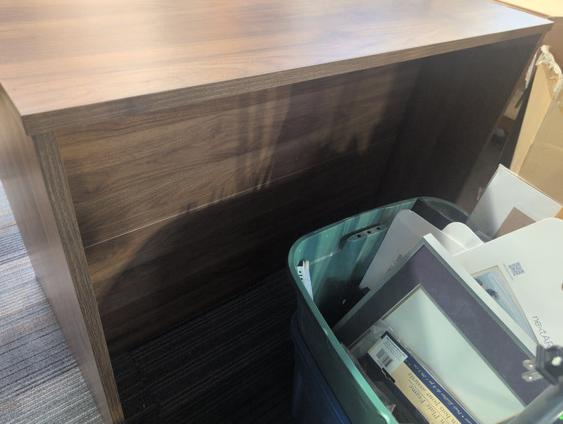 Fancy MCM Brown and White Kitchen Island