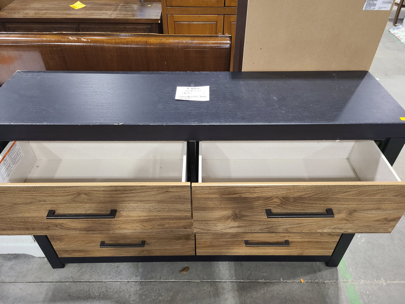 Ashley Furniture "Vertani" 6-Drawer Long Dresser Modern Two-Tone