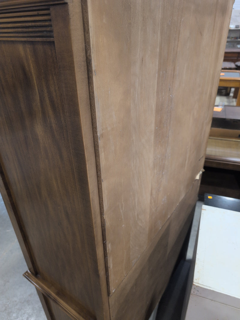 Light Brown Wardrobe with Floral Designs