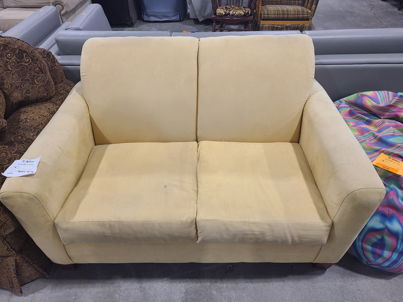 Cozy Yellow 2-Seater Loveseat Sofa