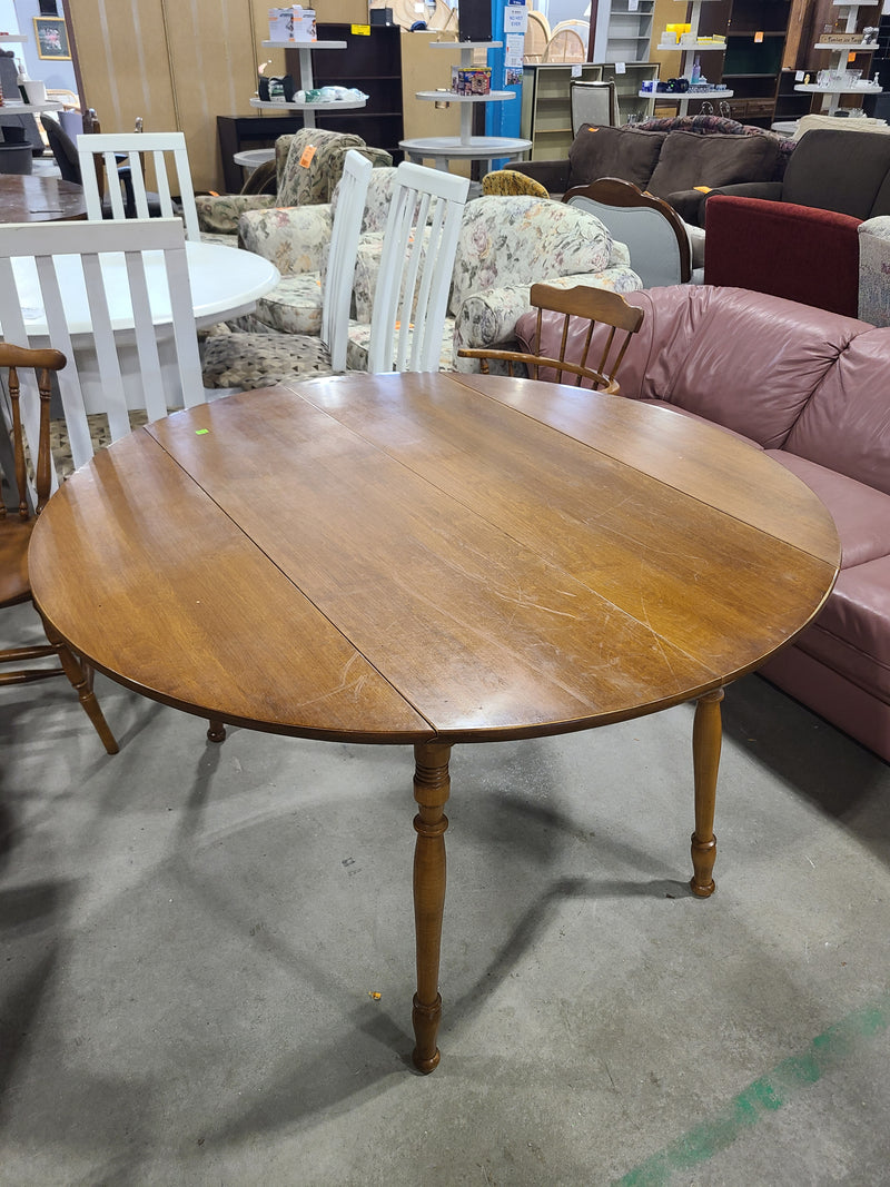 Vintage Mid-Century Maple Drop-Leaf Dining Set with 4 Chairs