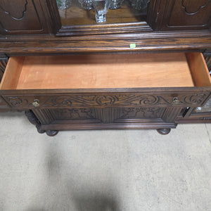 Vintage Carved Buffet & Hutch