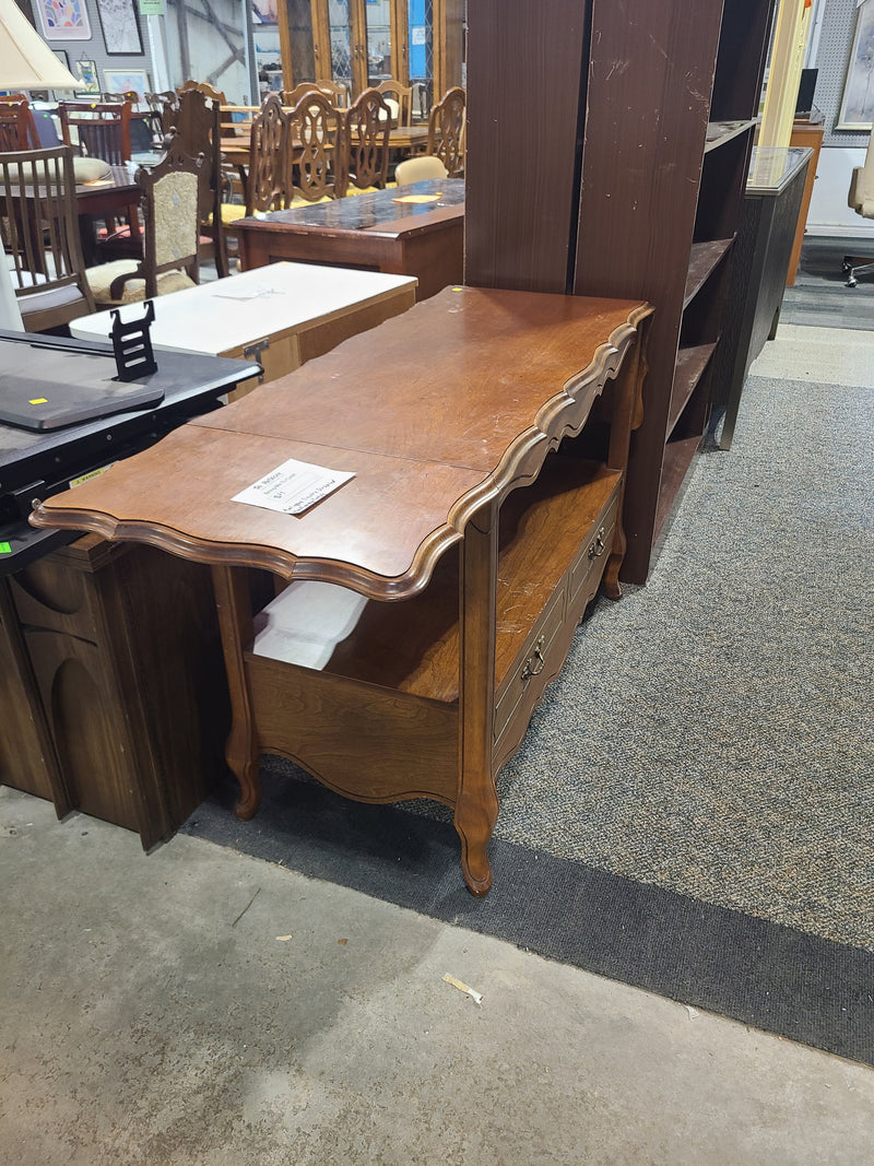 Vintage French Provincial Double Drop-Leaf Hallway Table