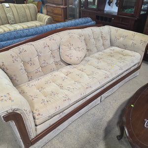 Vintage Brown Floral Sofa
