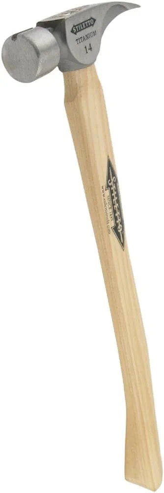 Stiletto Titanium Hammer with Curved Hickory Handle