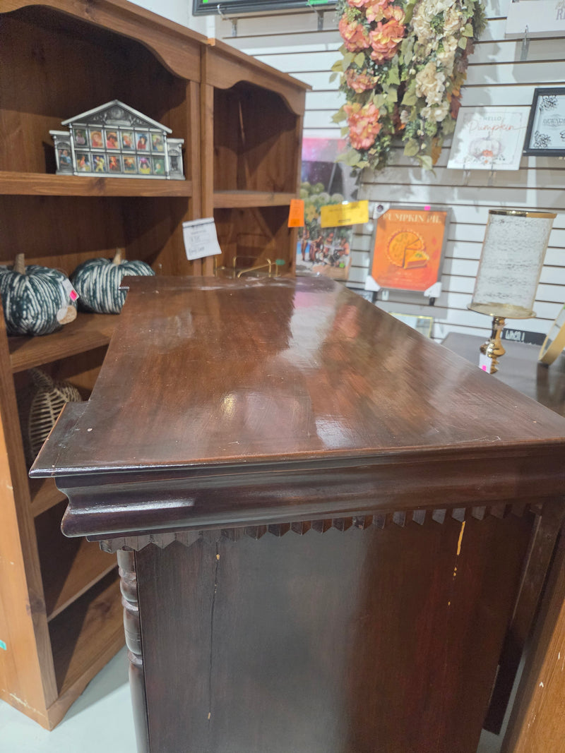 1930s Cambodian French Colonial Teak Display Cabinet