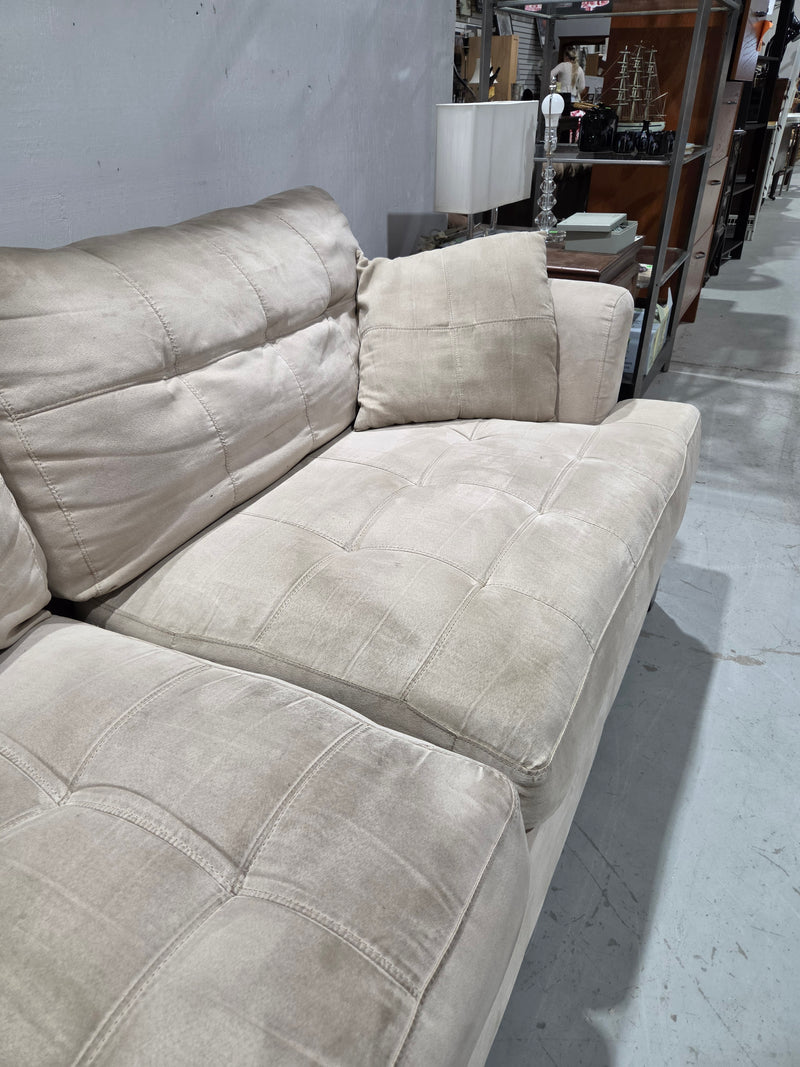 Modern Deep-Seat Beige Sofa