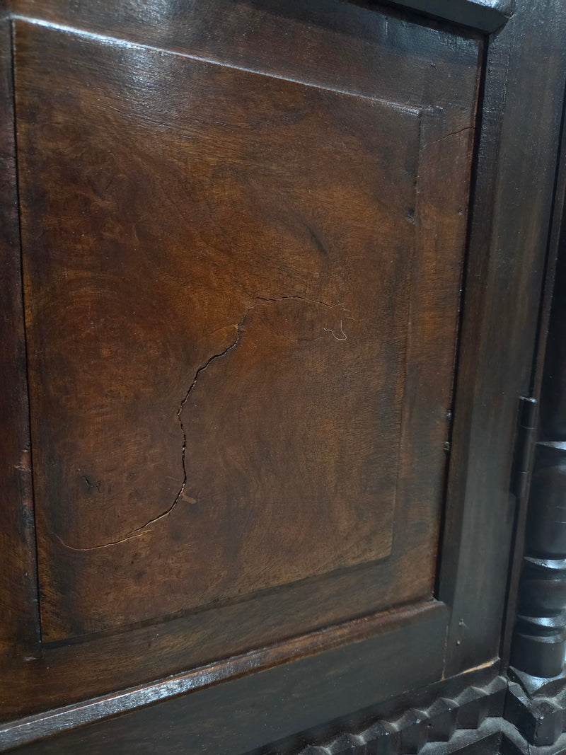 1930s Cambodian French Colonial Teak Display Cabinet