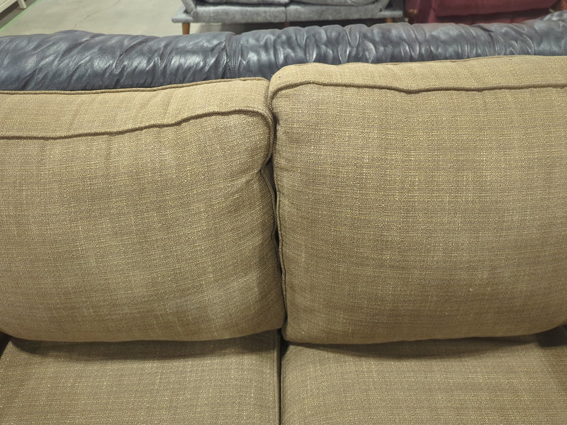 Brown Woven Fabric Modern-Style Loveseat