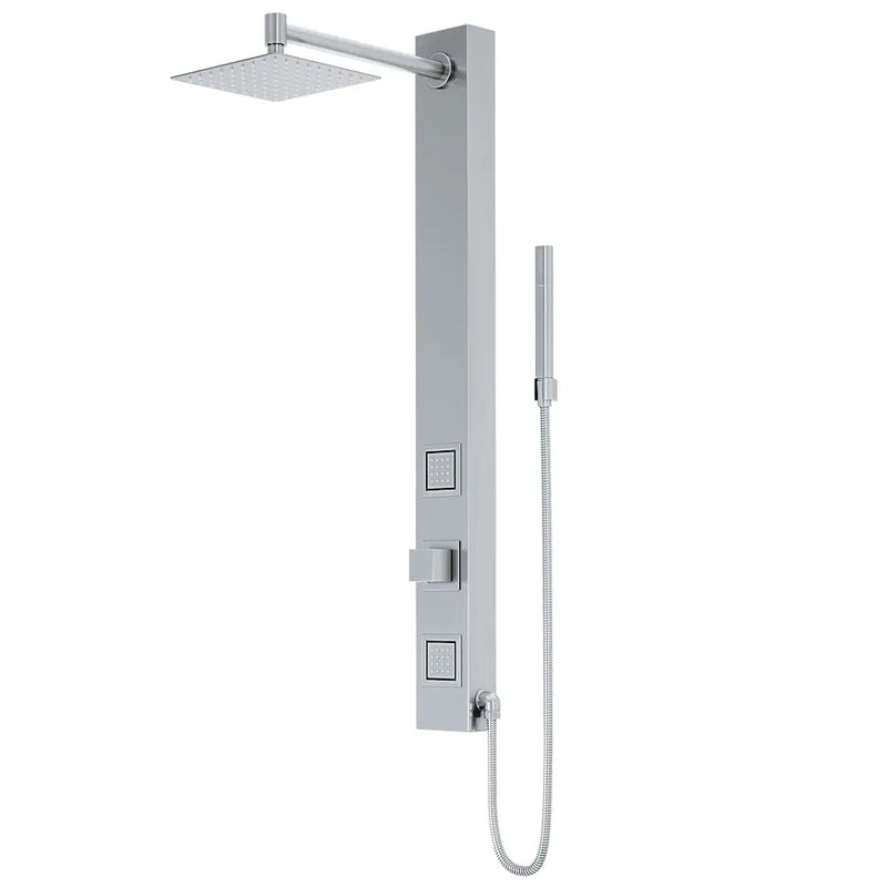 VIGO Orchid Stainless Steel Wall-Mounted Shower Panel System with Handheld Spray
