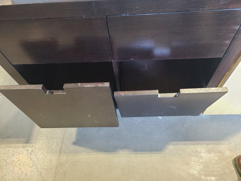 Dark Brown Vanity with Ceramic Sink