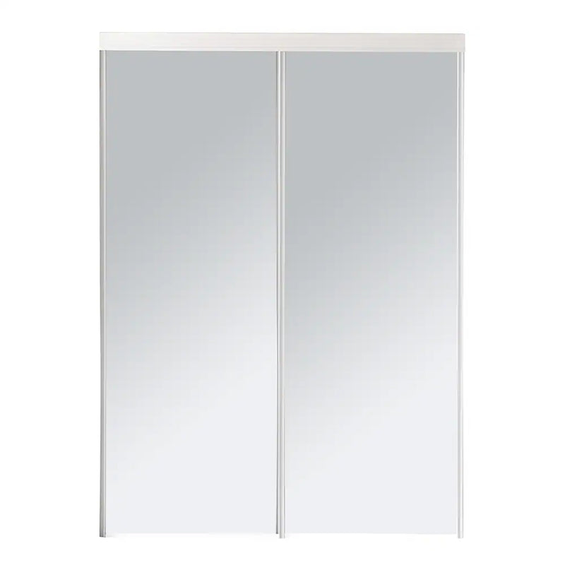 Renin 48" x 80" Frameless Mirror Steel Bypass Closet Doors