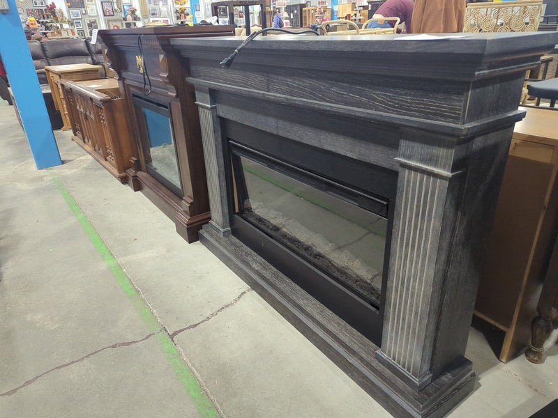 Grey Electric Fireplace
