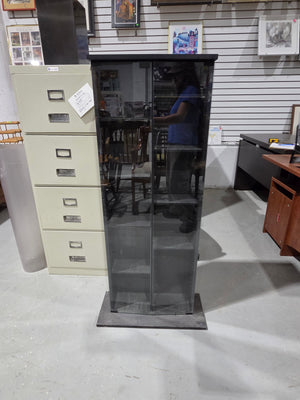 Modern Black Media and Display Tower