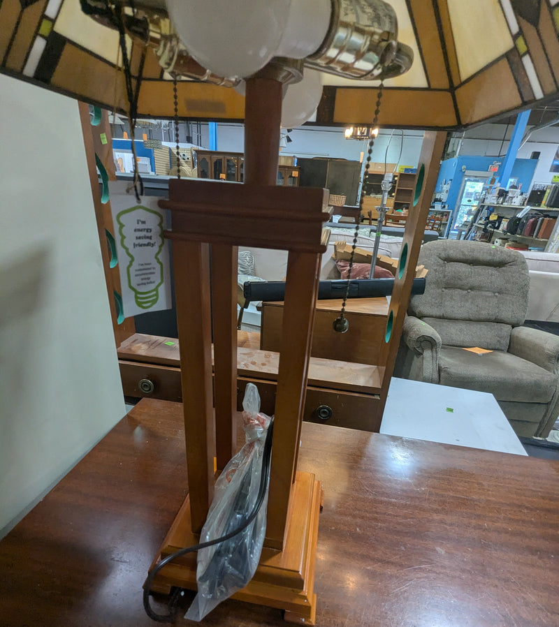 Vintage Stained Glass Table Lamp