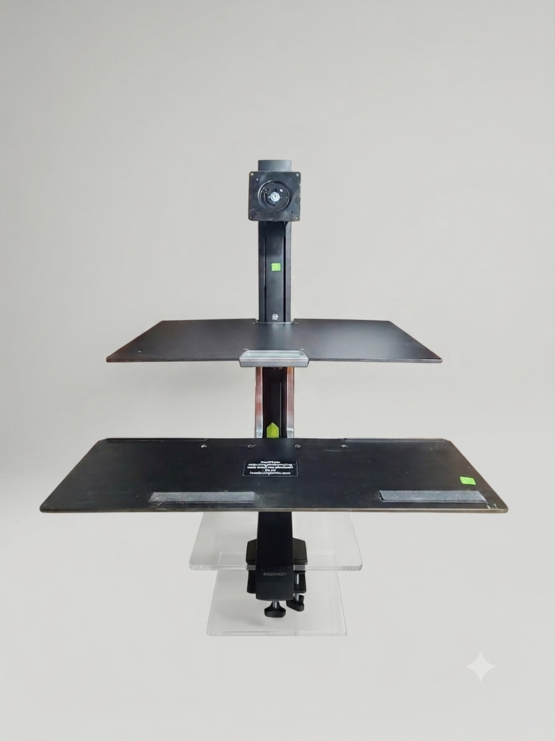 Ergotron WorkFit-S Dual-Tier Sit-Stand Desk Converter with Monitor Mount