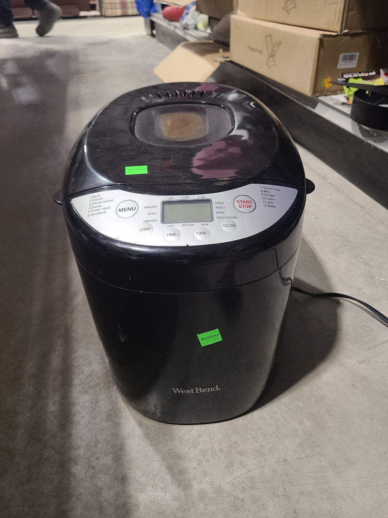 West Bend Bread Maker Machine in Black
