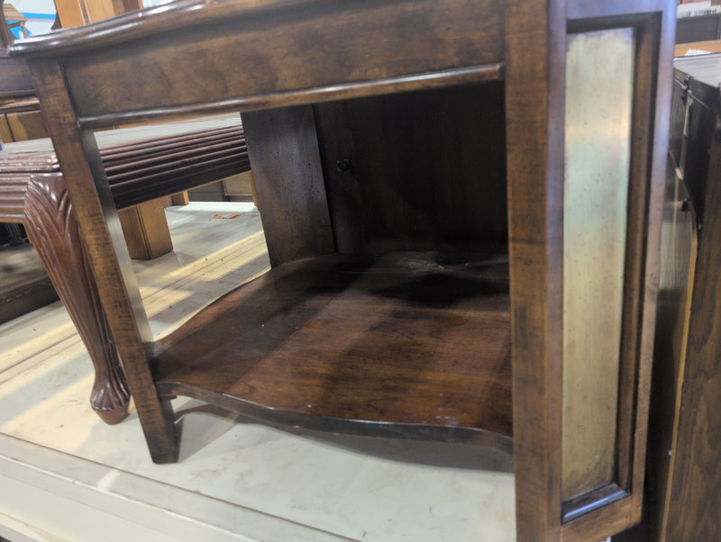 Wooden Rectangular Table with Lower Shelf