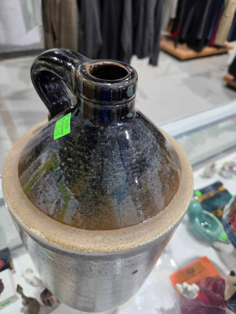 Vintage Two-Tone Stoneware Whisky Jug