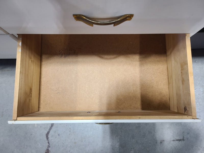Vintage Style White 7-Drawer Dresser with Brass Hardware