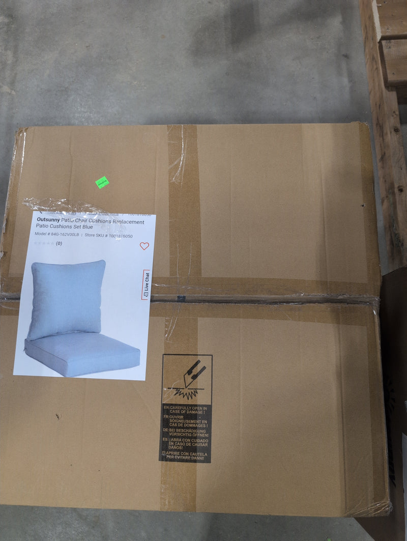 Outsunny Patio Chair Cushions Replacement Patio Cushions Set Blue
