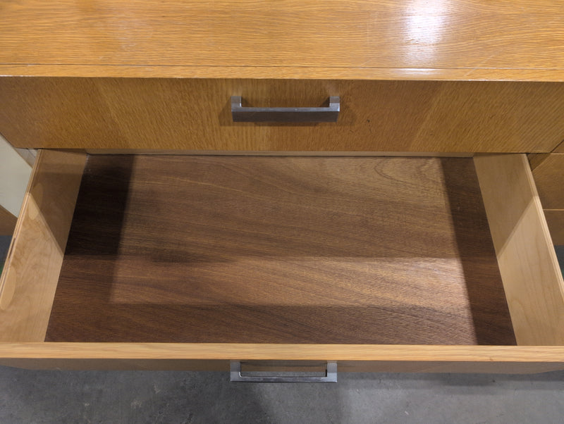 Wide Fancy Light Colored 6 Drawer Dresser