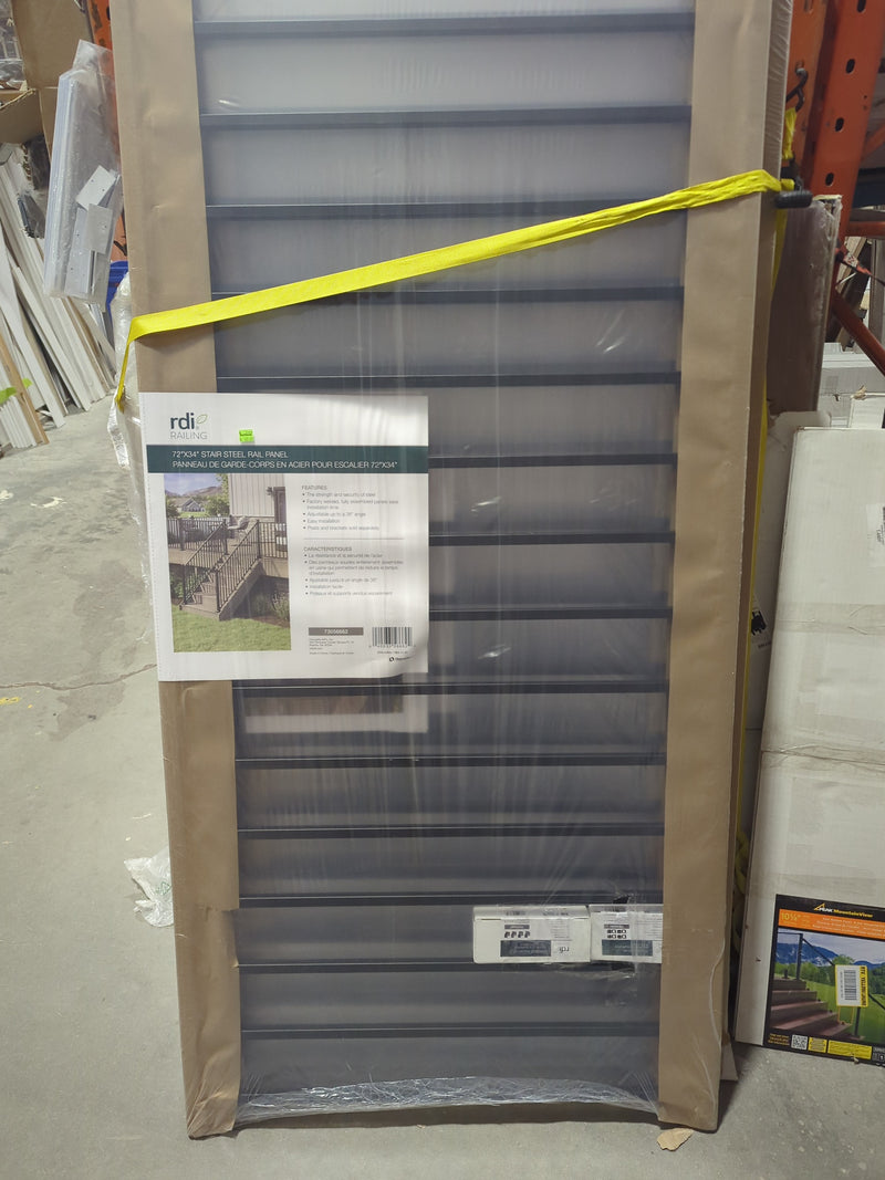 rdi Railing 72"x 34" Stair Steel Rail Panel