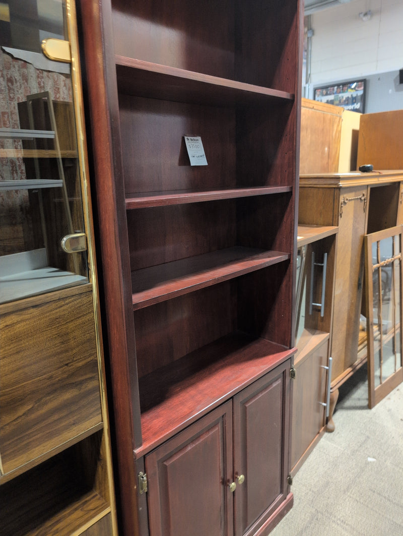 Cherry Bookshelf with Cabinets