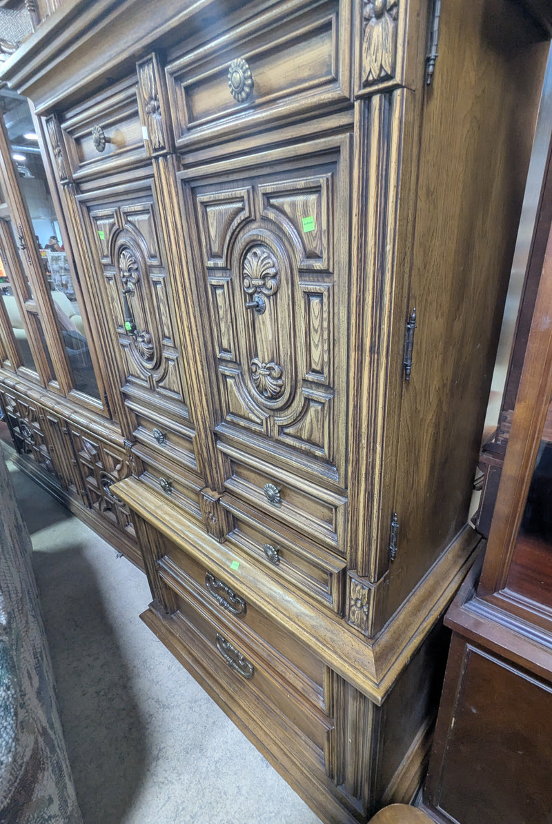 Spanish Revival Tall Carved Wooden Dresser