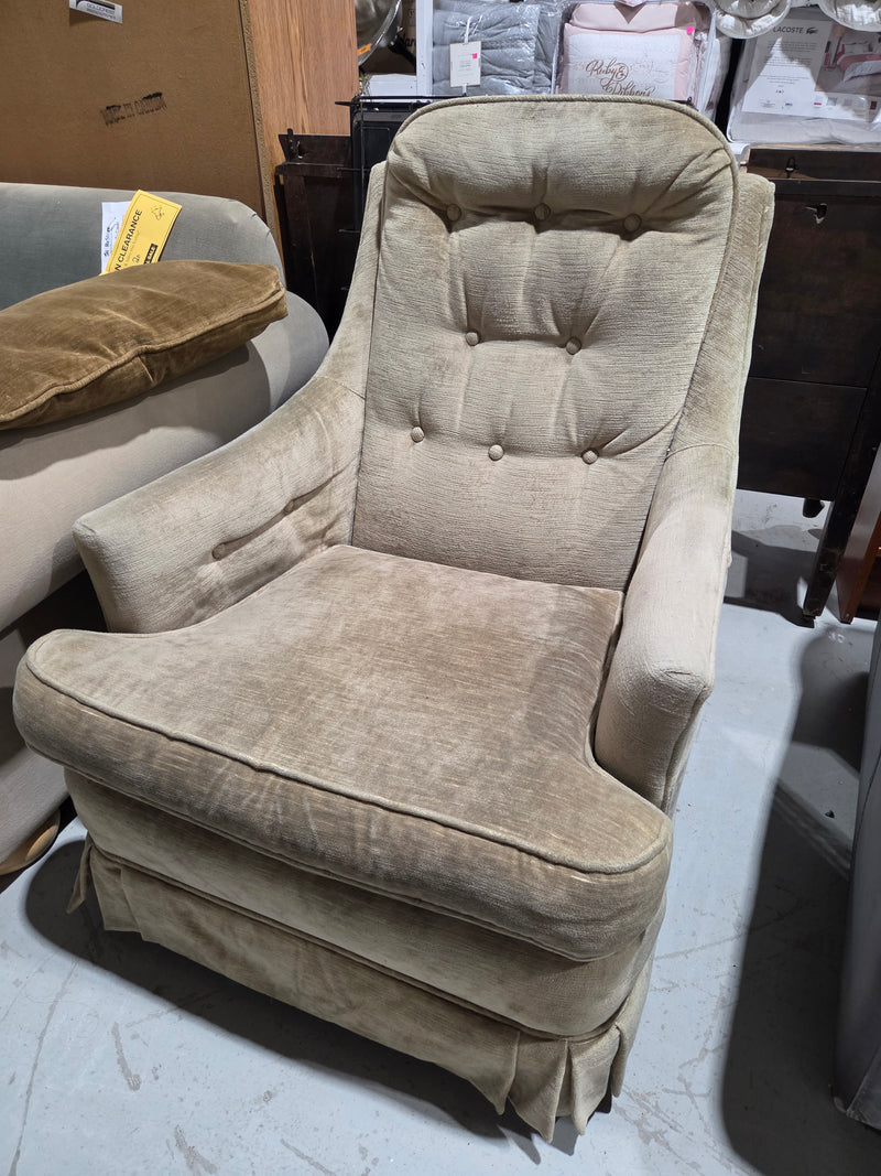 Vintage Muted Green Swivel Armchair
