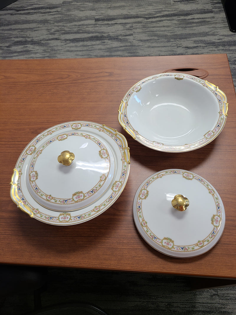 Vintage Bernardaud Limoges Fine China Premium Serving Collection – "Doreen" Pattern (4 Pieces)