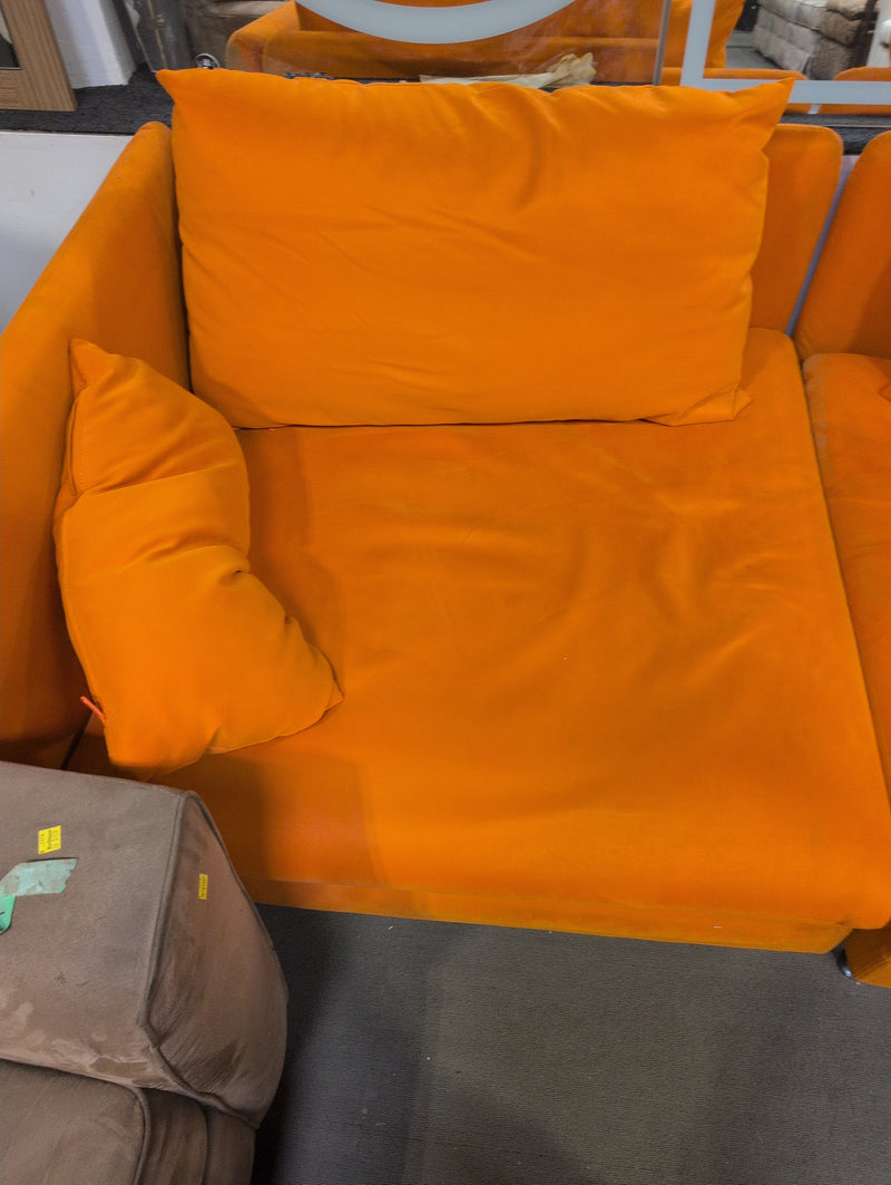 Bright Orange Modular Sectional 3 Piece Sofa