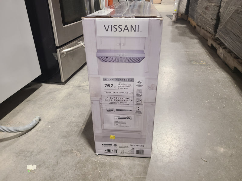 Vissani 30-Inch Stainless Steel Under-Cabinet Range Hood