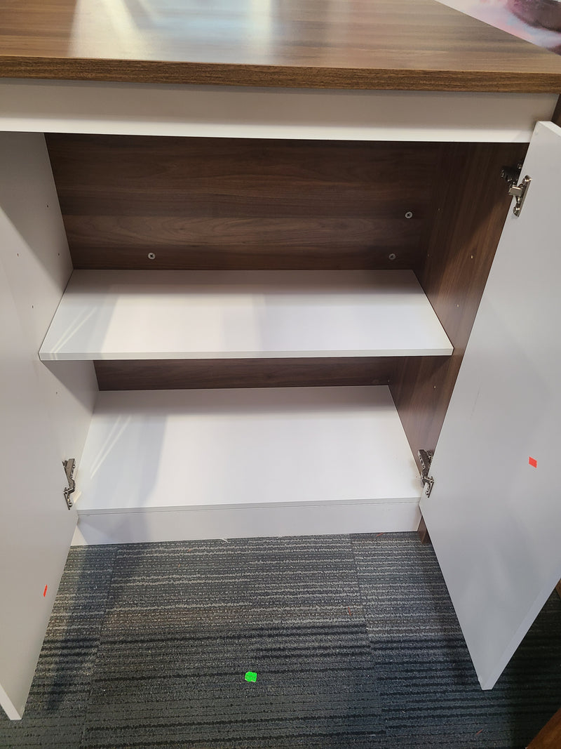 South Shore Two-Tone Kitchen Island with 4 Drawers & 2 Doors