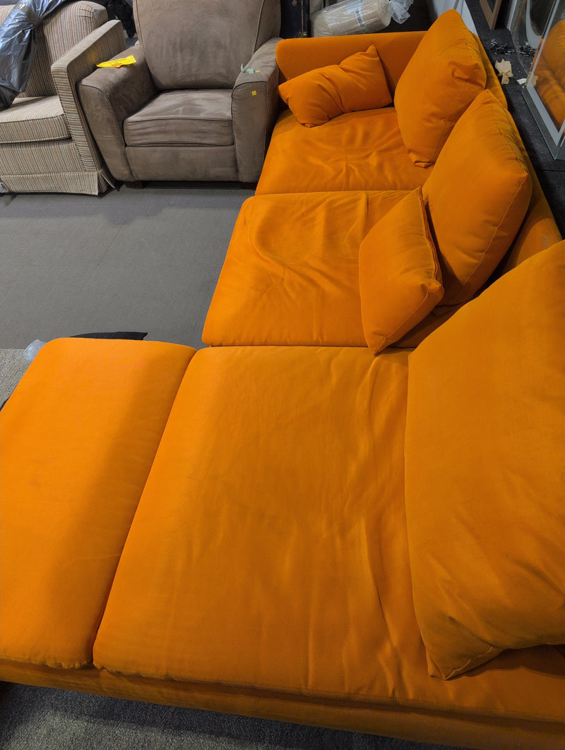 Bright Orange Modular Sectional 3 Piece Sofa