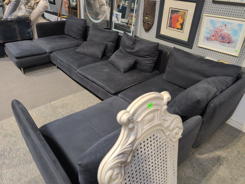 Black IKEA Sectional Sofa