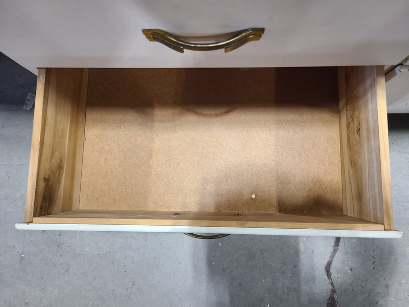 Vintage Style White 7-Drawer Dresser with Brass Hardware