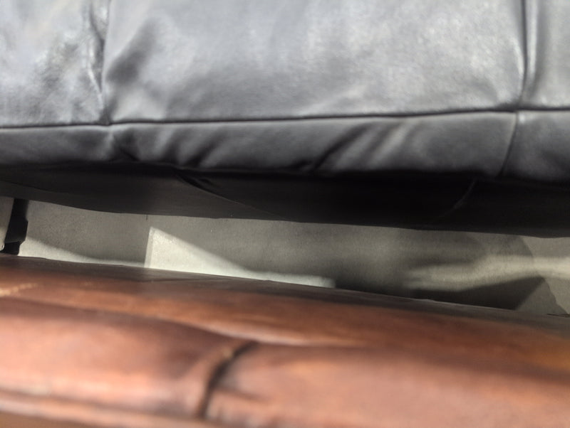 Black Leather 2 Seater Sofa