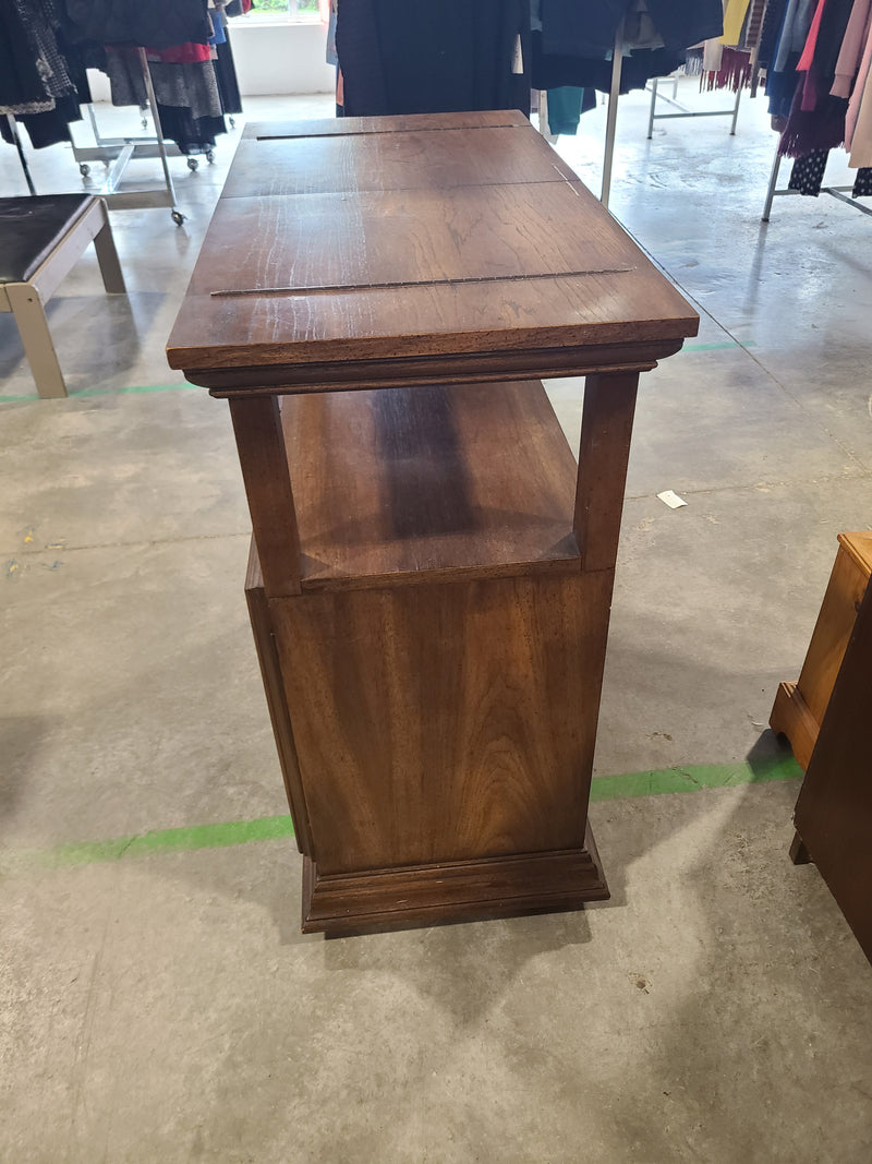 Vintage Spanish Mediterranean Style Flip-Top Dry Bar & Wine Cabinet