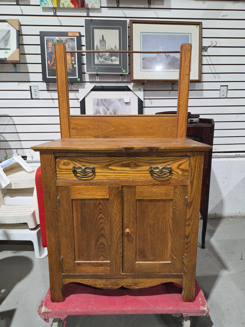 Antique Victorian Oak Washstand