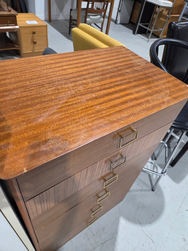 Mid-Century Modern 6-Drawer Tallboy Dresser