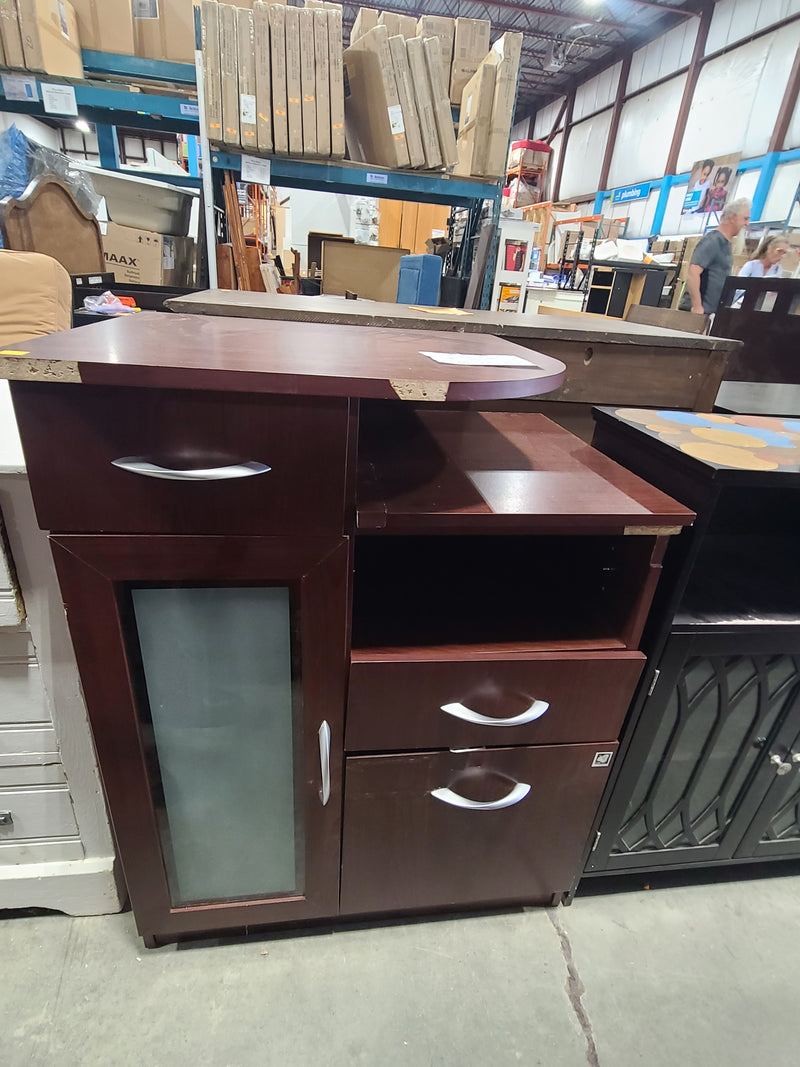 Cherry Veneer Multifunctional Kitchen Storage Cabinet