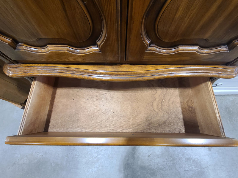 Vintage French Provincial Solid Wood Gentleman's Chest Armoire