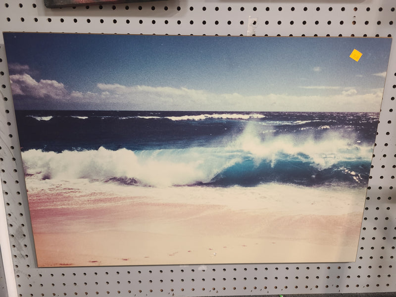 Ocean Waves & Sandy Beach Wall Art Board/Painting